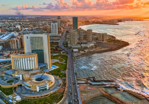Aerial View of Tripoli, the capital of Libya